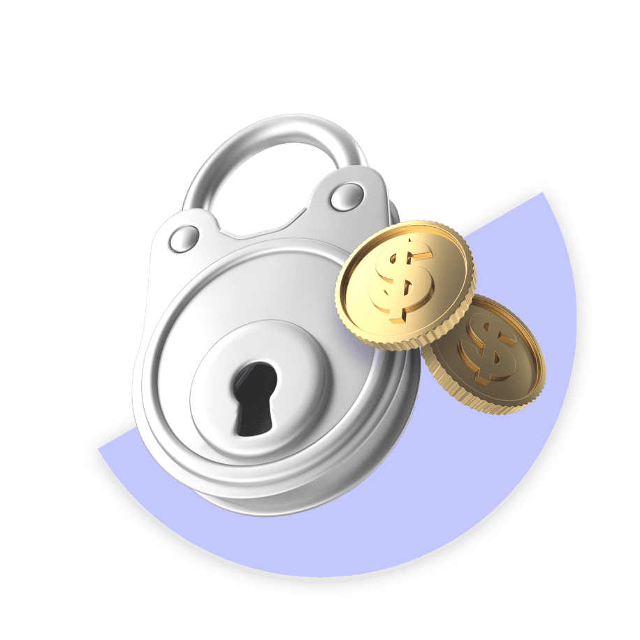 Image of lock and two coins